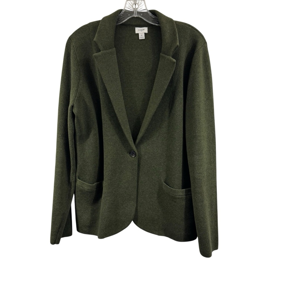 J. Crew Factory Olive Green Single-Button Blazer - Picture 2 of 12